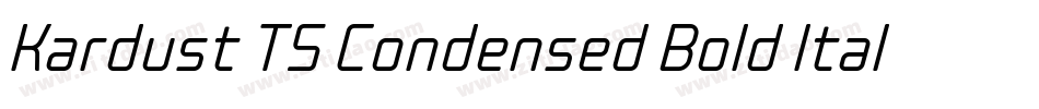 Kardust TS Condensed Bold Italic字体转换